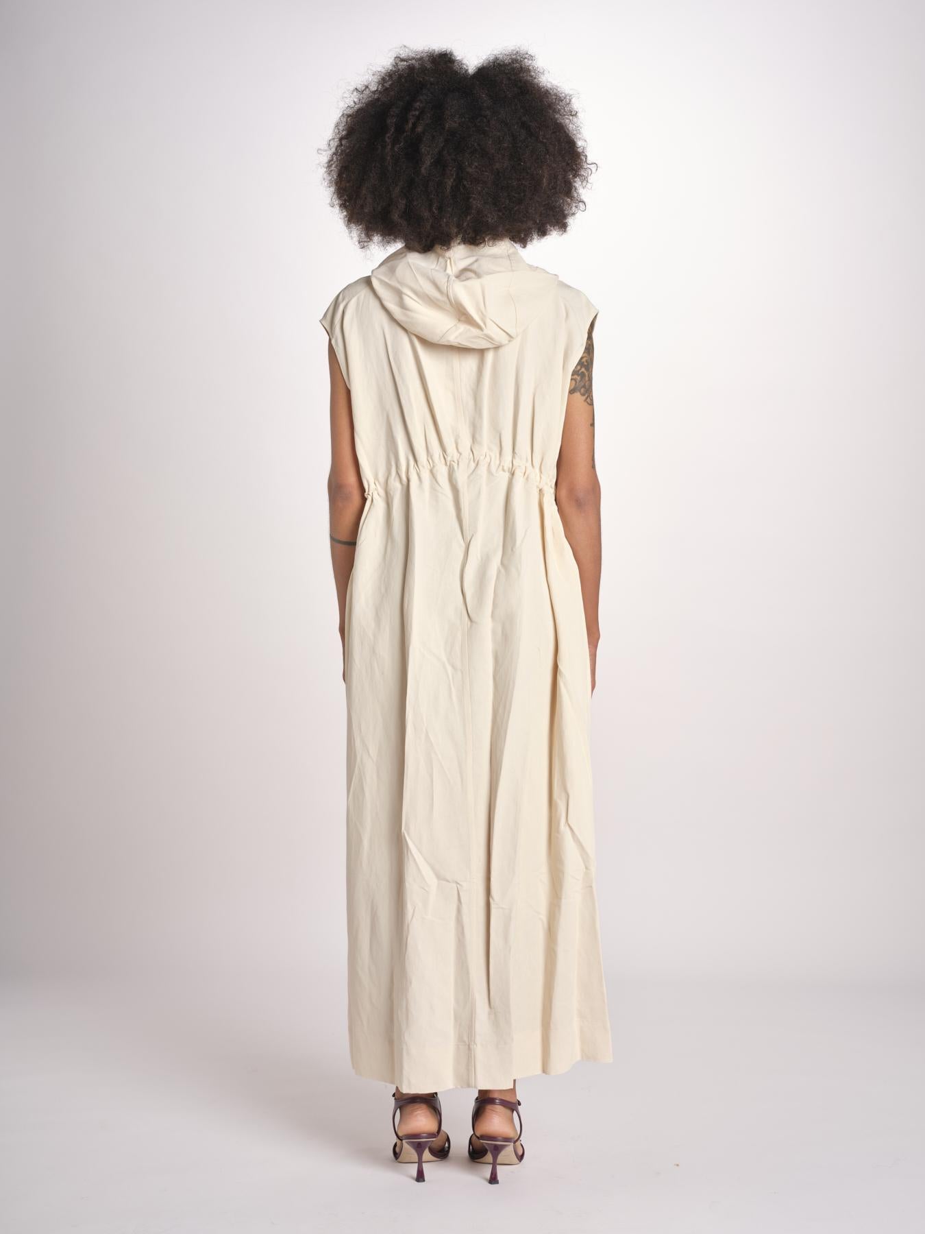 gilet lungo con cappuccio MATURIN 1195 CANVAS studio nicholson 
