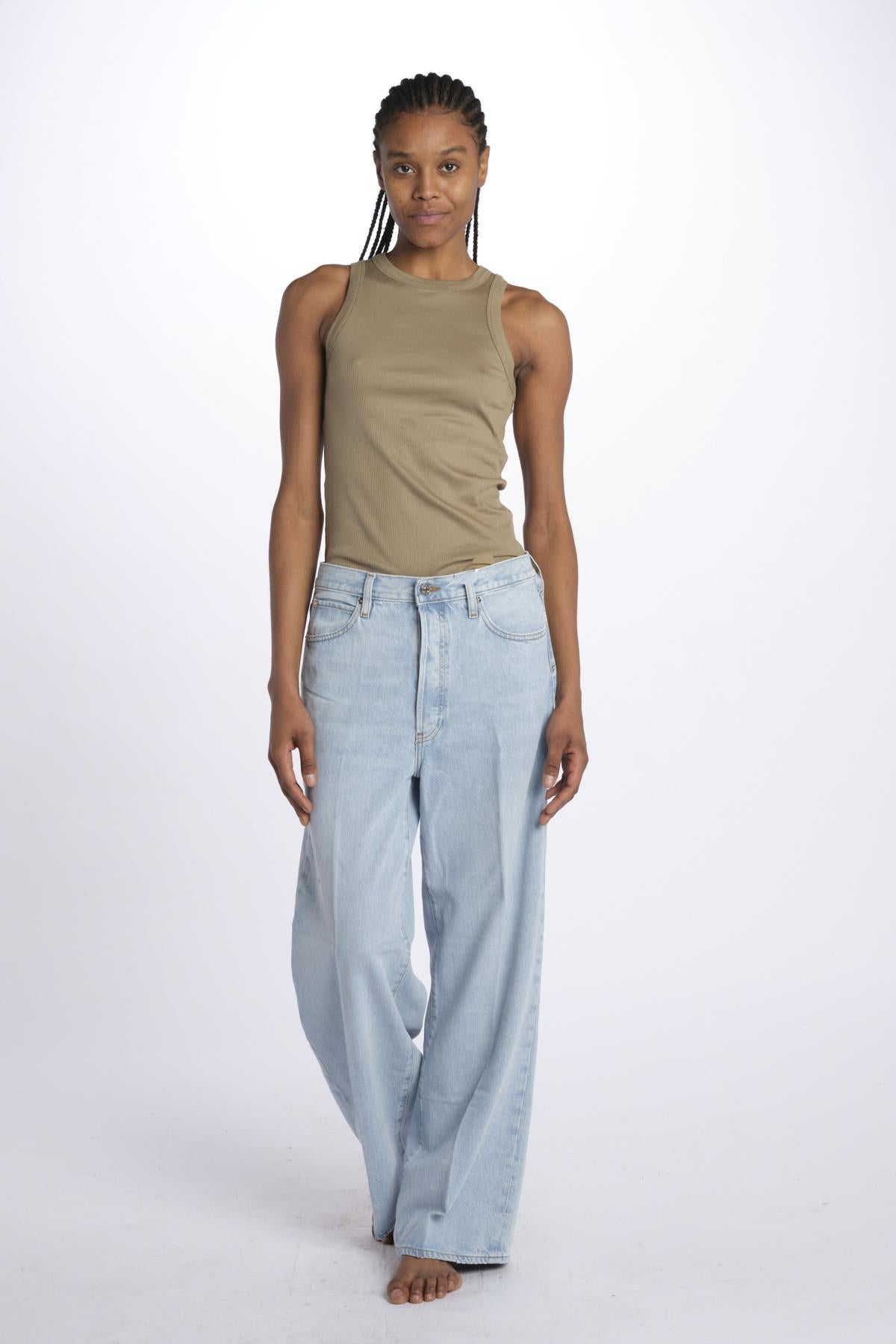 Denim LE LOW BAGGY fondo stracciato LLBW967 ATTIE frame 