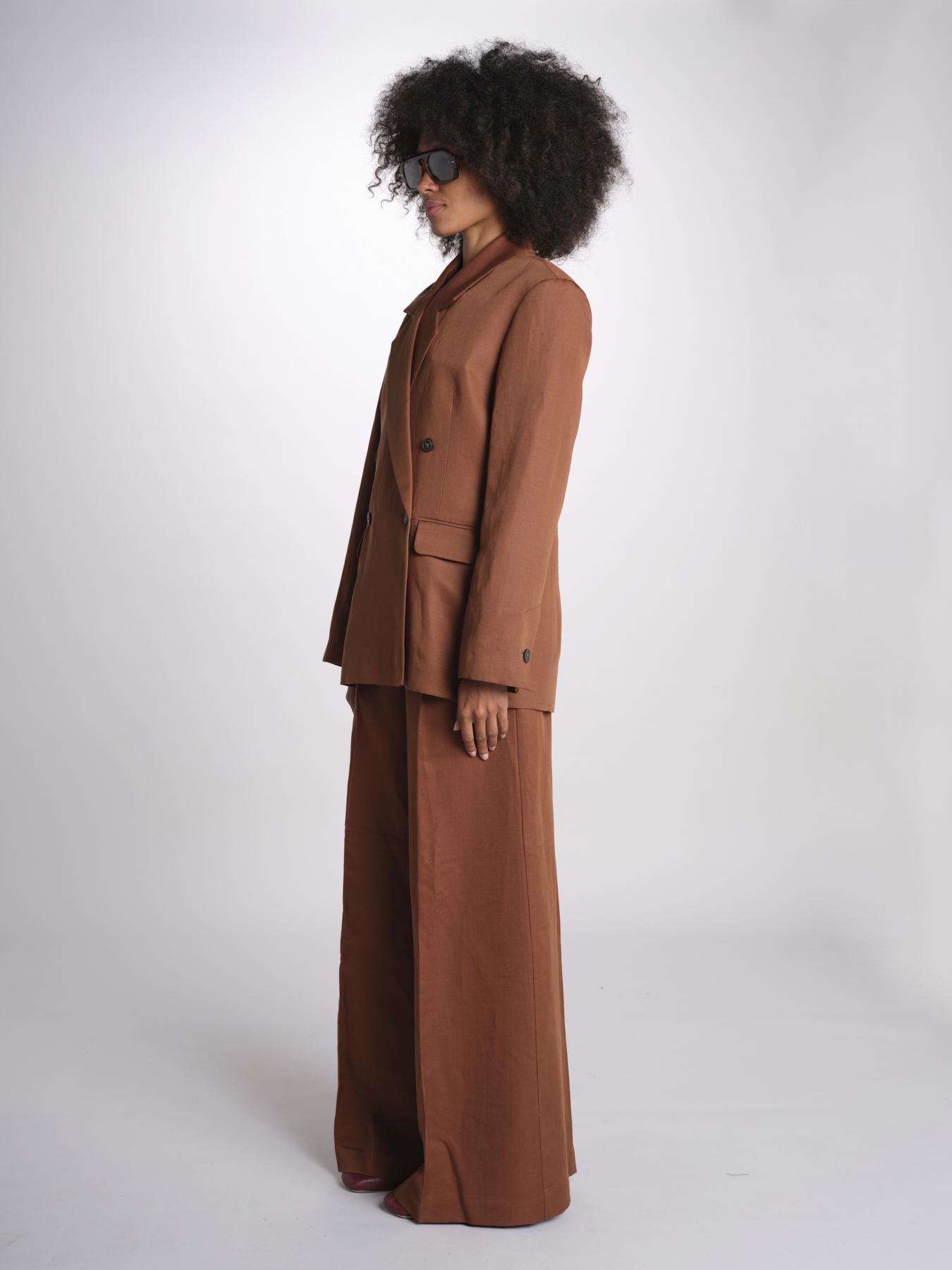 blazer over doppiopetto JASEMINA ROSE IO119125 DARK TOBACCO BR206 ivy oak 