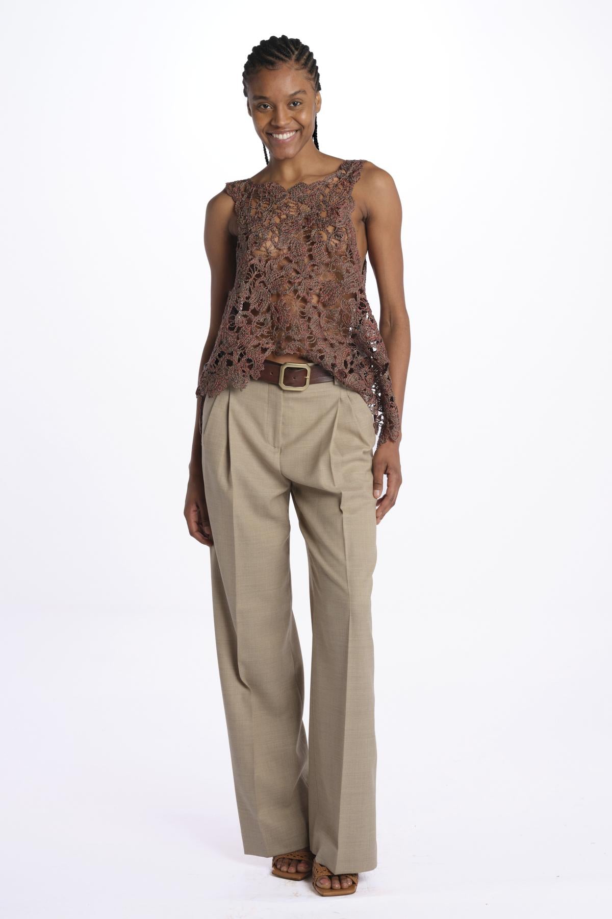 Gilet ILENIA fiore uncinetto ILENIA7710980867 48 quelledue 