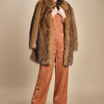 tuta in raso con zip CARMY PRALINE ba&sh 