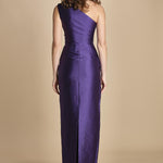 maxidress in taffetà KIRA RAISIN solace 