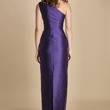 maxidress in taffetà KIRA RAISIN solace 