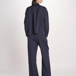 Giacca a camicia in tela di pura lana stretch MULINO 2615041021600 001 BLU weekend maxmara 