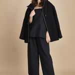 pantalone in cotone double FELLINI SNW DARKEST NAVY studio nicholson 