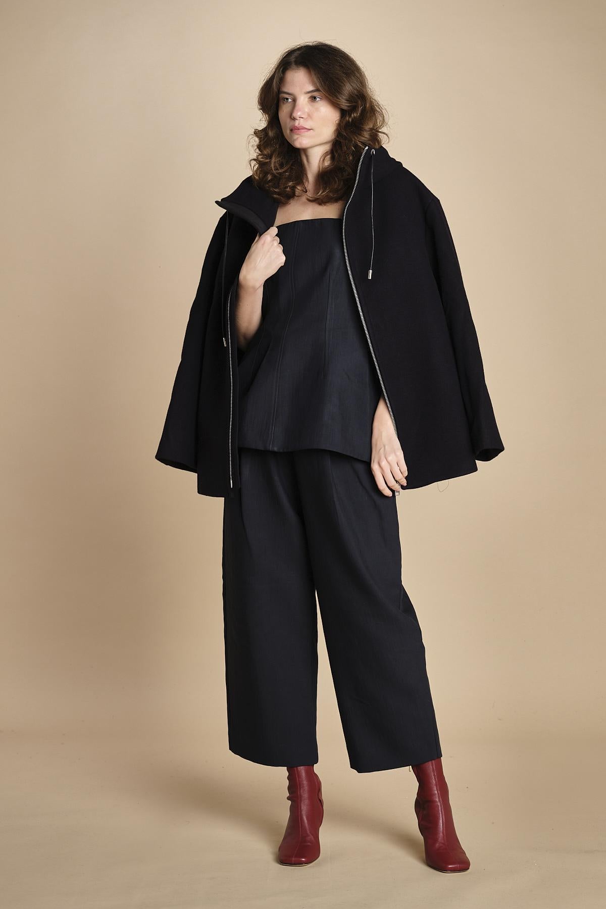 pantalone in cotone double FELLINI SNW DARKEST NAVY studio nicholson 