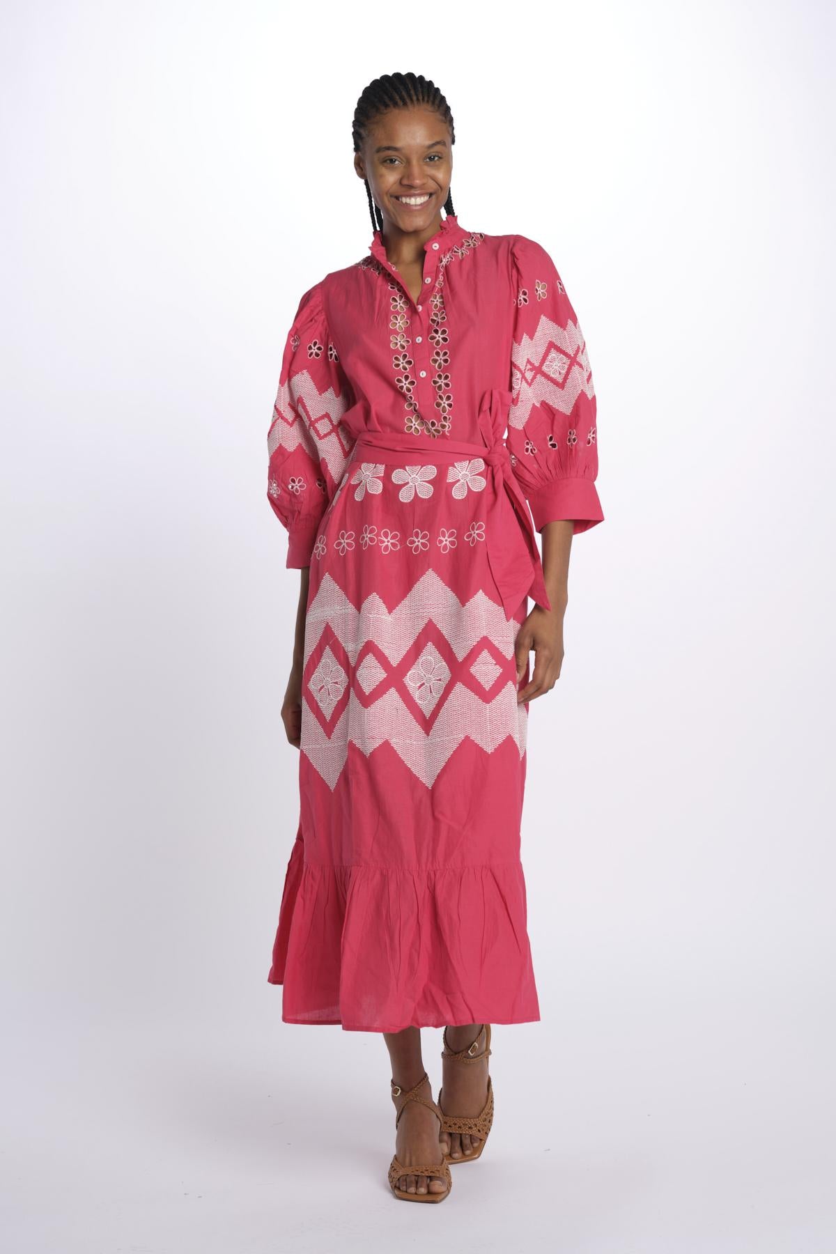 Caftano TOLEDO ricamo fiore TOLEDO1LDR WATERMELON antik batik 