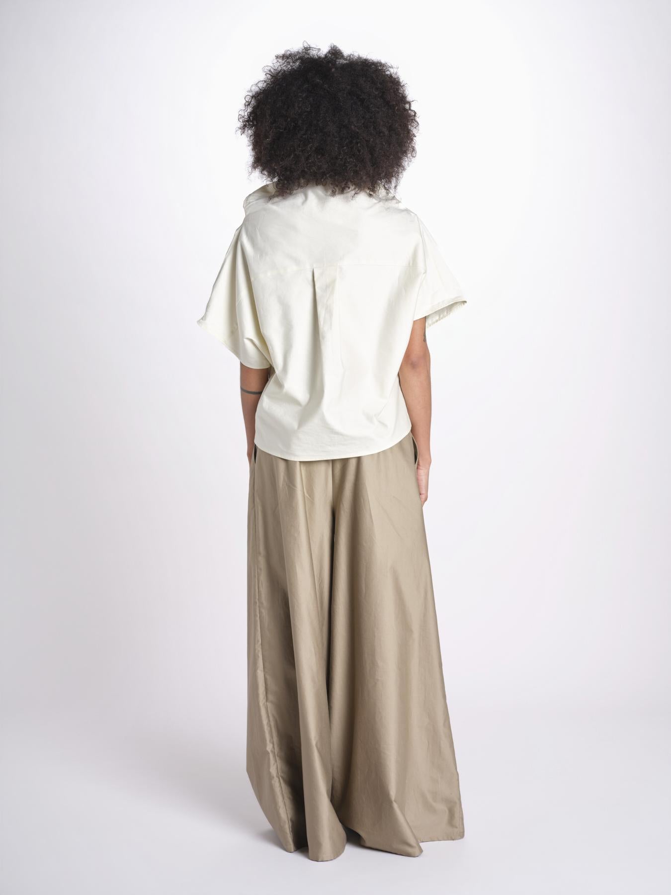 t-shirt in cotone tasatello U2167 SHIRT IVORY dusan 