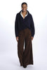 Oversized trousers with ribbing