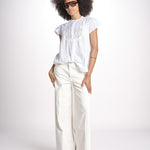 camicia con plastron in pizzo FREYA 744902 WHITE mabe 