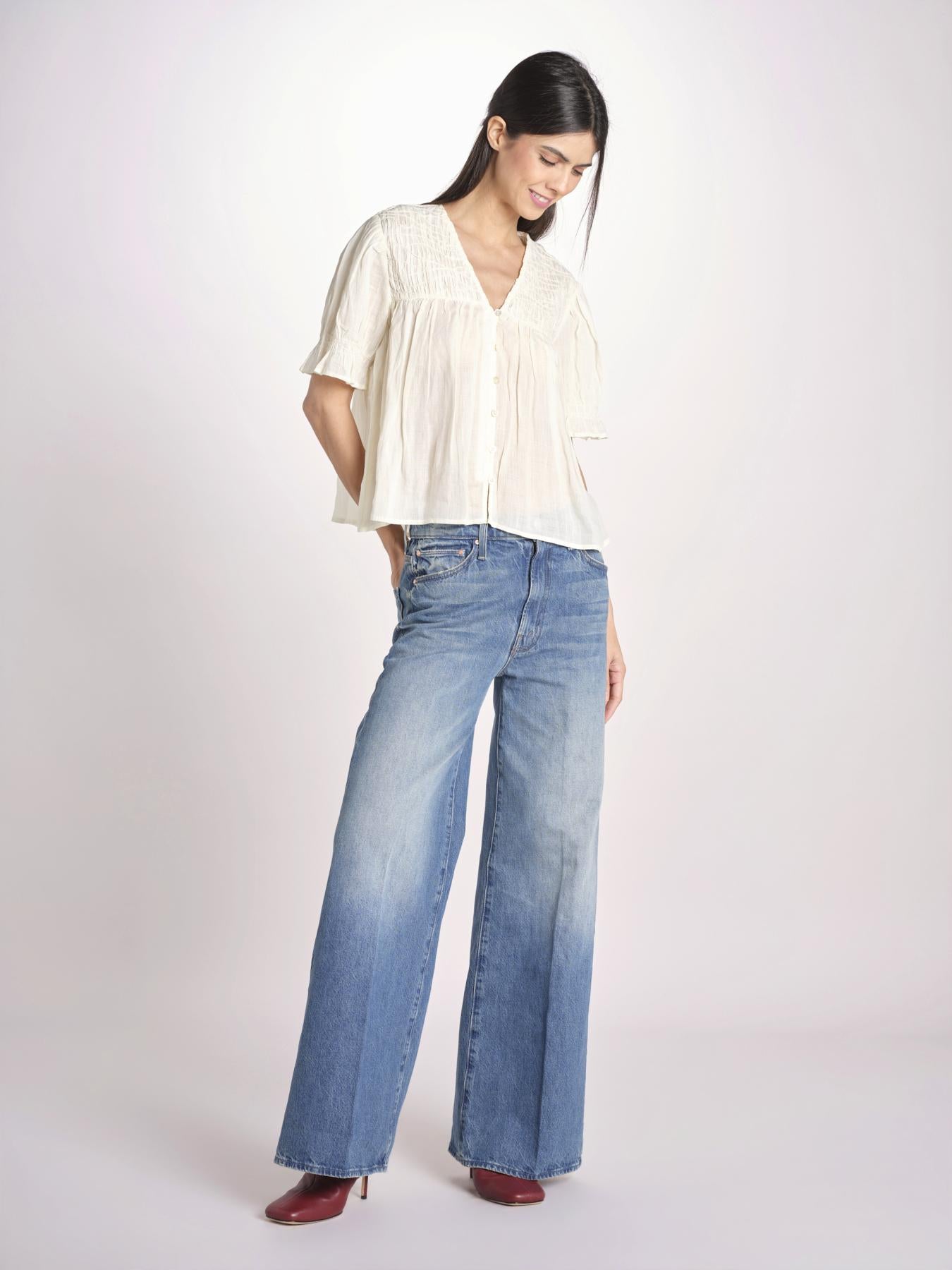 camicia m/c goffrata 038 CREAM sea ny 