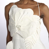 Abito GARDEN con fiore applicato 332746 OFFWHITE farm rio 