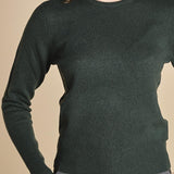 girocollo basic MIL46 25498 VERDE BOTTIGLIA milaura 