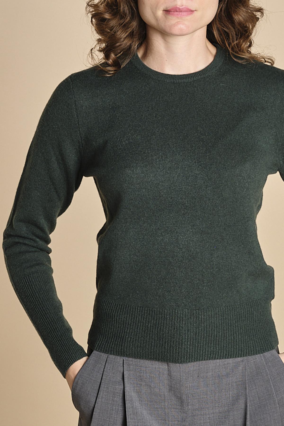 girocollo basic MIL46 25498 VERDE BOTTIGLIA milaura 