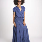 camicia con bottoni CLARENCELK DENIM laraethnics 