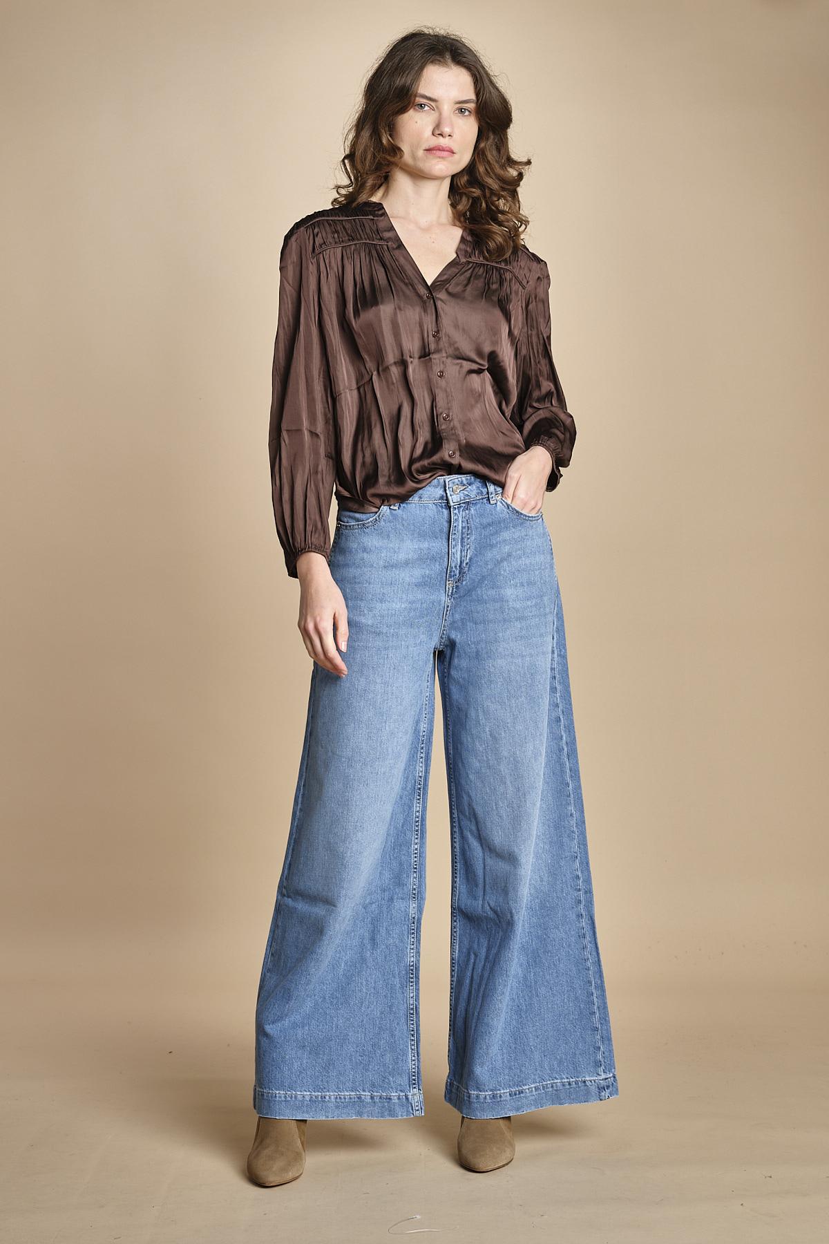 camicia con rouches CESSIA CHOCOLAT ba&sh 