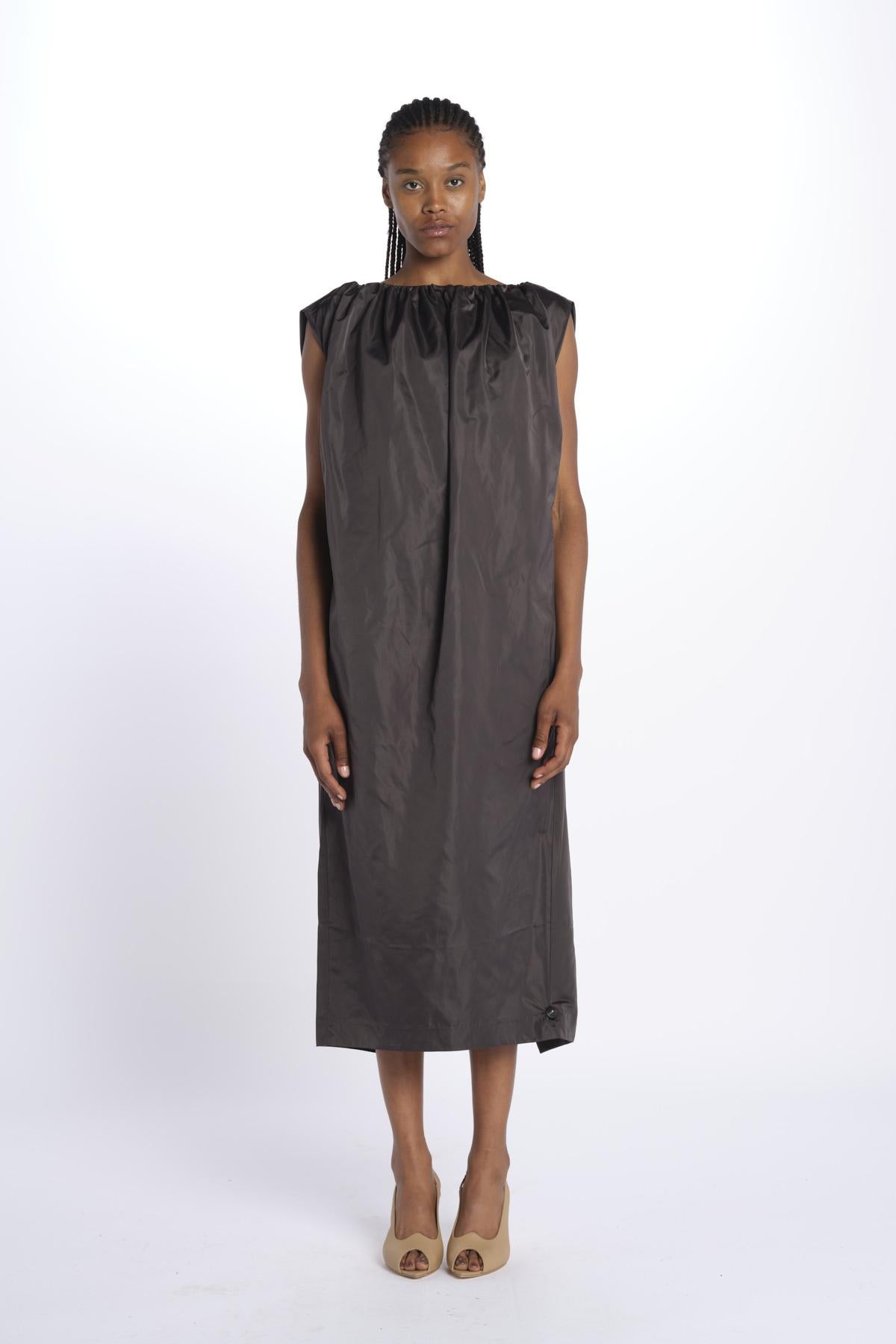 Abito VERONIKA raso midi 5594155 STEEL herskind 