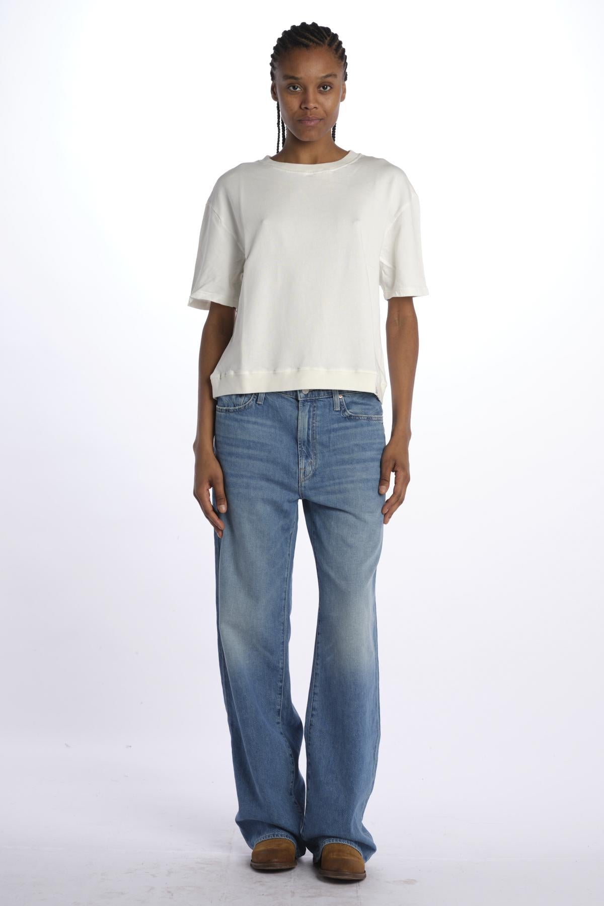 T-shirt felpa m/c WSW03 WHITE merz b 