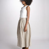 MARTINA gonna in lino con coulisse MARTINA SOFTLINEN NATURAL true avenue 