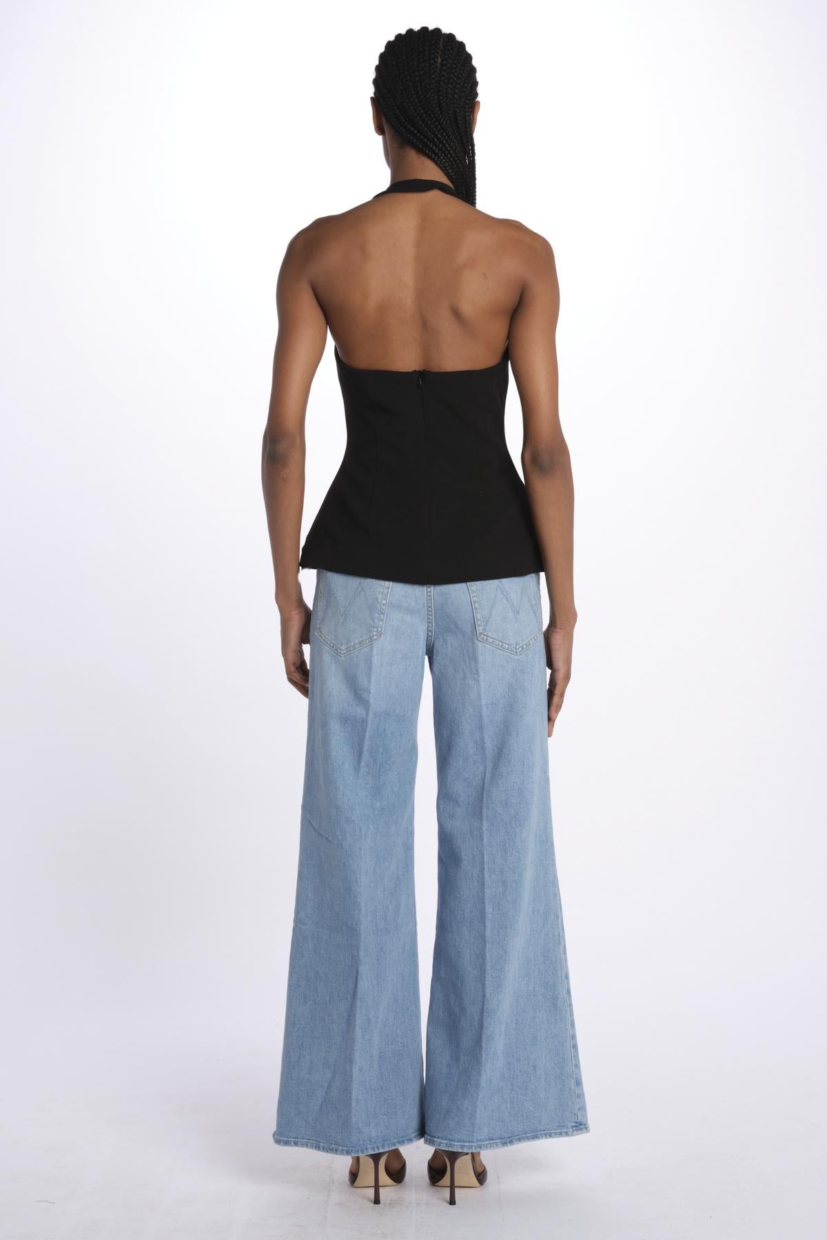 Top ALUSIA scollato double OND24TO031 BLACK misha 