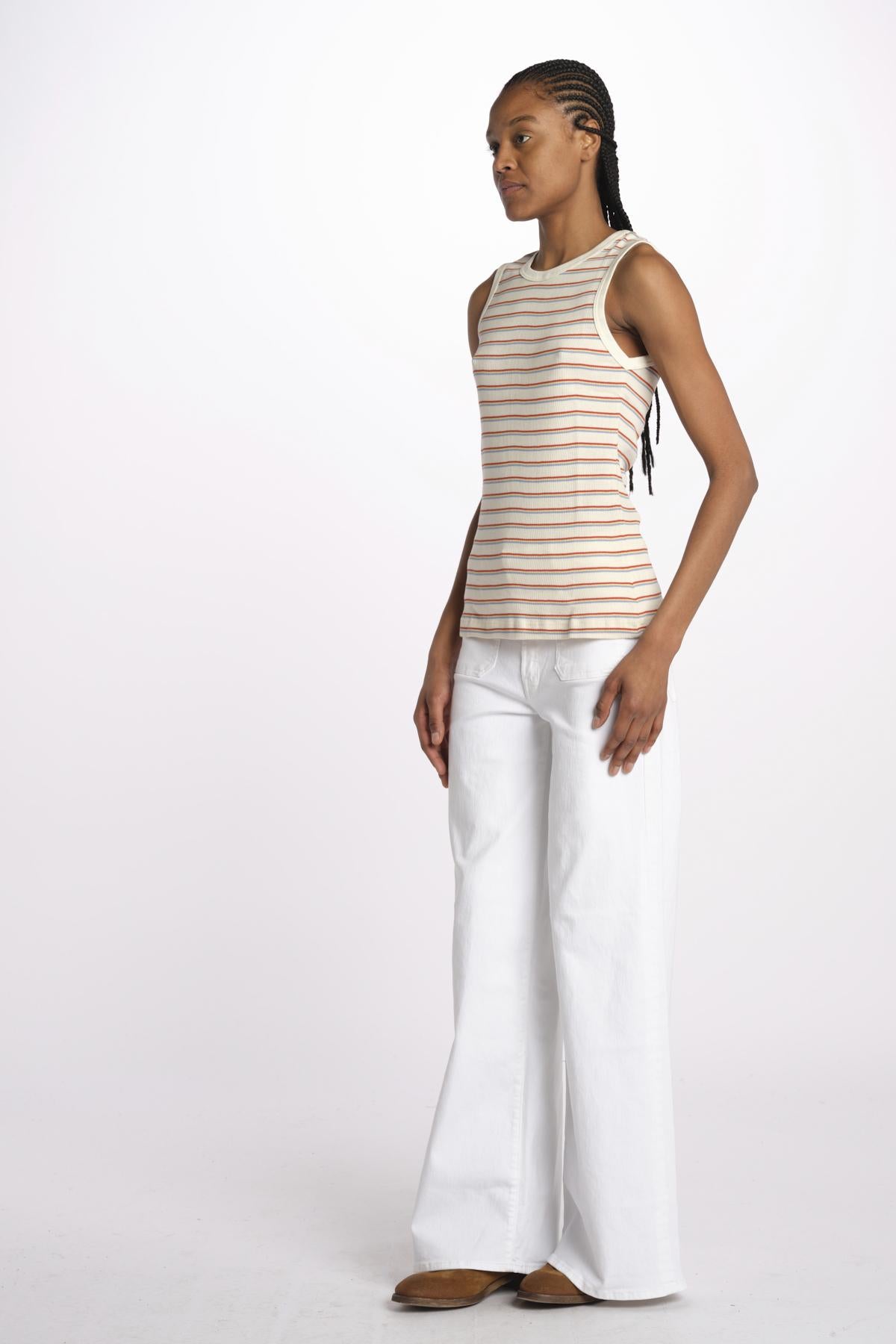 Canotta costine righine GUESS NOT SO TIRED ECRU howlin' 