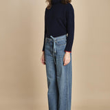 denim con cintura FLORA STONE fam 