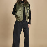 gilet unisex in nylon raso 758102 MA1 SAGE GREEN alpha 