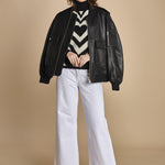 maglia cuore BLACKWHITE HEART 345809 NERO farm rio 