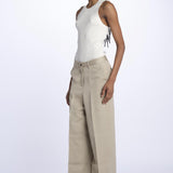 Pantalone KAREN dritto misto lino KAREN KRN27 SABBIA nine in the morning 