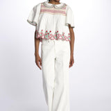 Camicia ANDY colletto punto smoke DM 1207 WHITE damson madder 