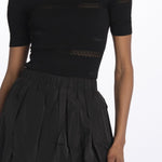 Minigonna BELEN taffetas 176 BLACK sea ny 
