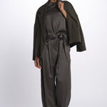 2881 camicia asimmetrica in crepe satin 2881 STONE dusan 