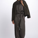 2881 camicia asimmetrica in crepe satin 2881 STONE dusan 