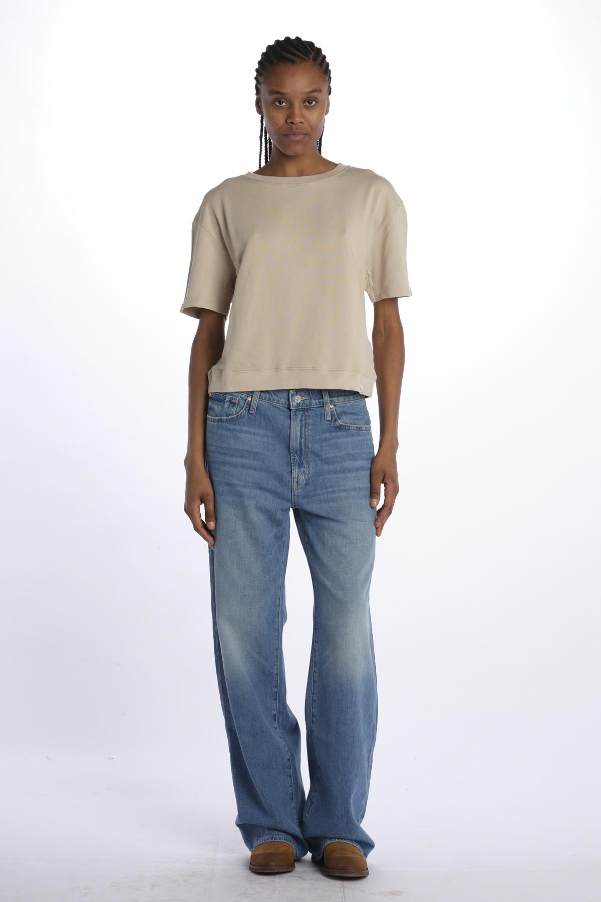 T-shirt felpa m/c WSW03 FEATHER GREY merz b 