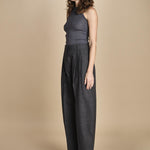 pantalone in tela con 2 pinces ACUNA SNW SLATE MELANGE studio nicholson 