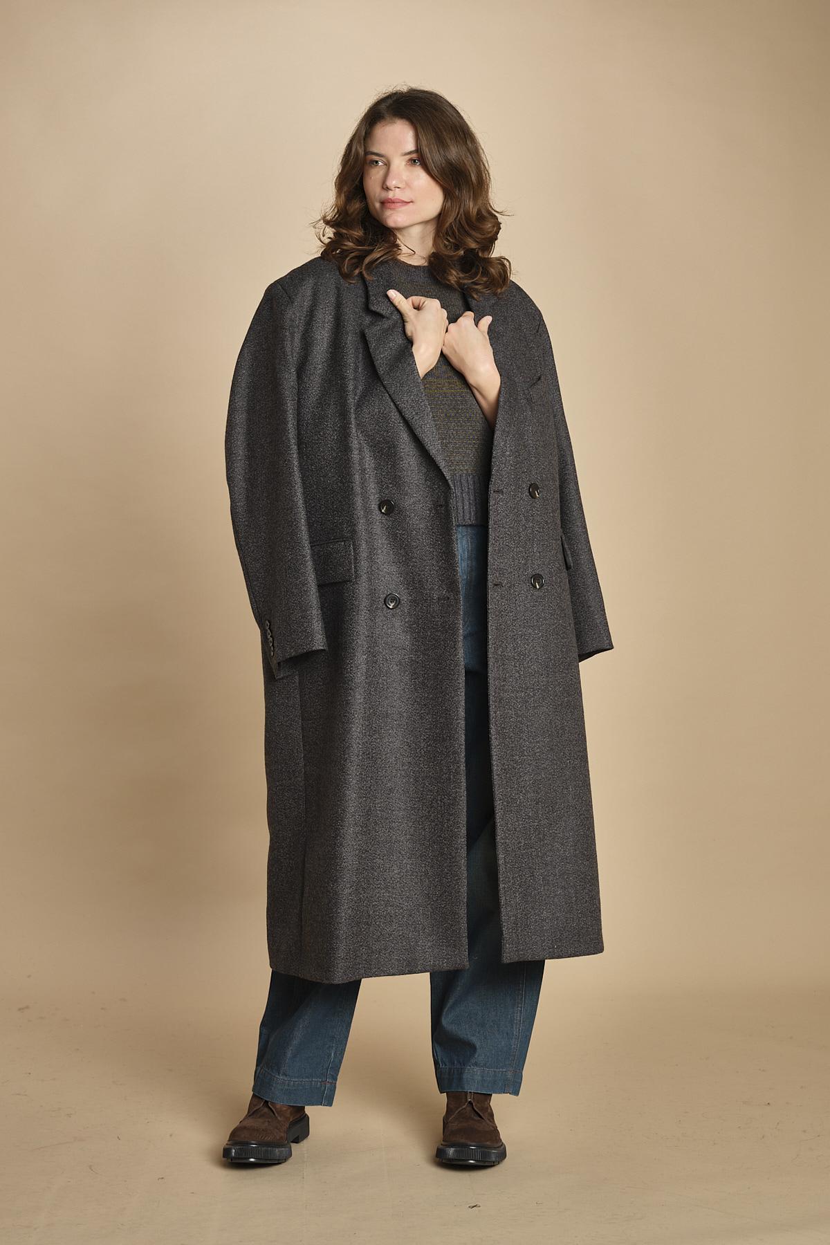 gilet jaquard. PUL0296 GRI5925W soeur 