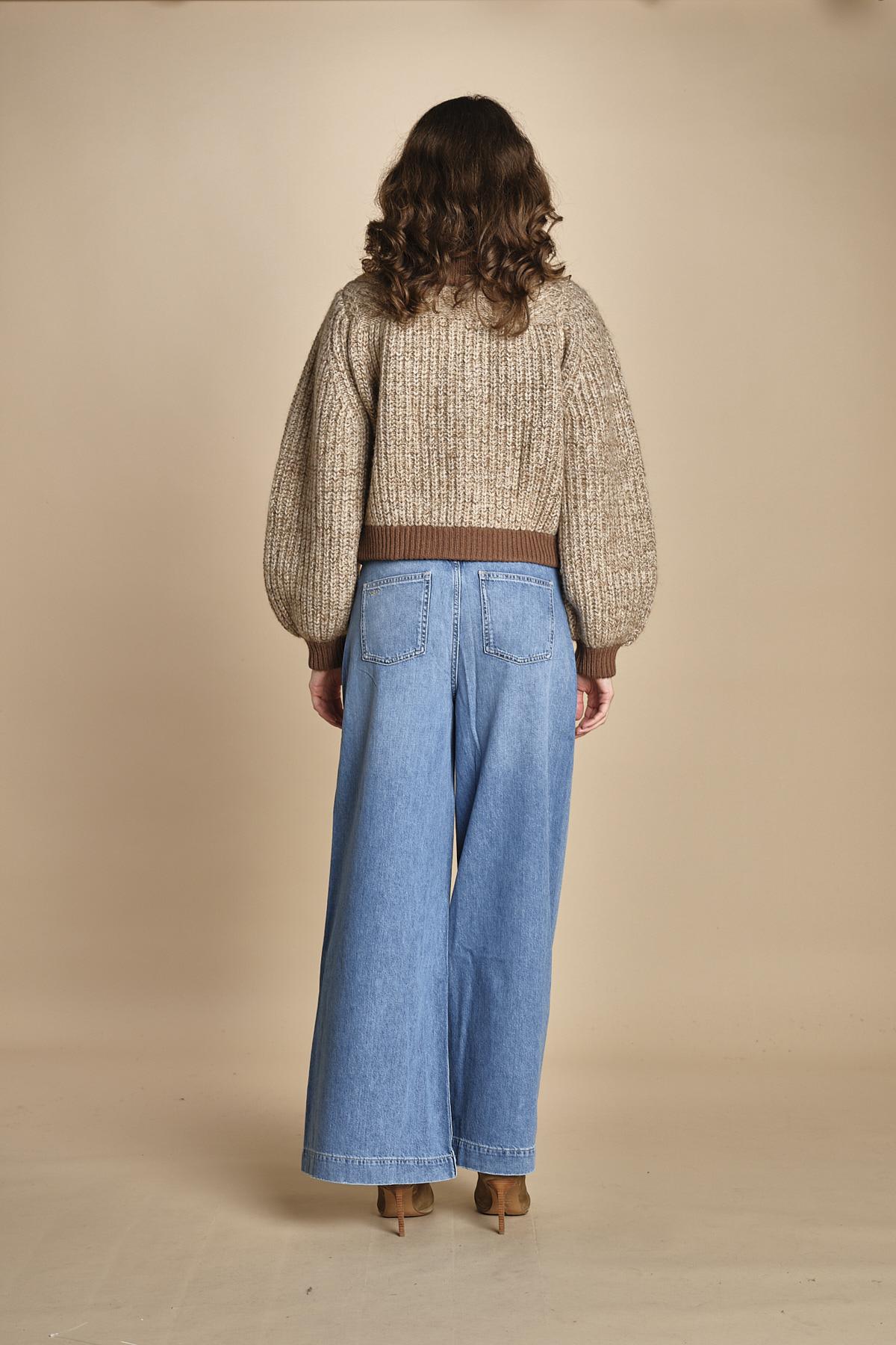 giubbino maglia con zip RABEL MARRON ba&sh 