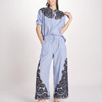 camicia a righe con ricamo 057 MULTI sea ny 