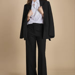 camicia con plastron di perline G023-0187-1101 BIANCO n21 