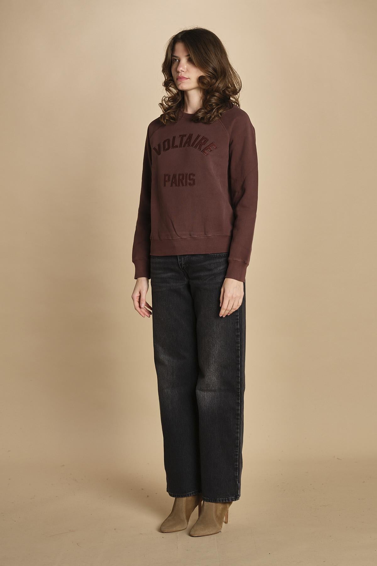 felpa girocollo. JWSS01674 BURGUNDY 540 zadig & voltaire 