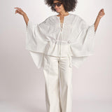 camicia a maniche lunghe WAGMA SIMPLY WHITE scarlett poppies 