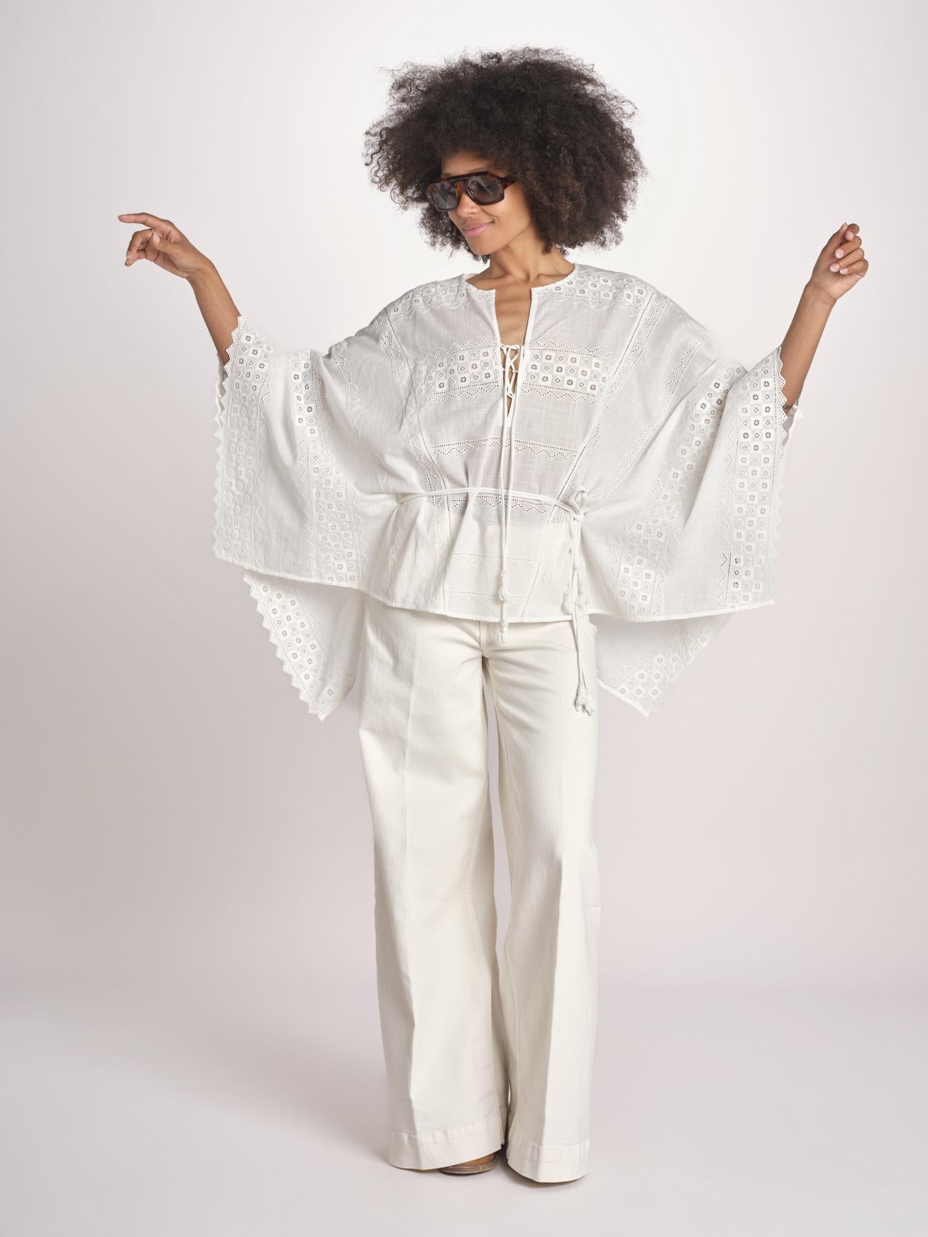 camicia a maniche lunghe WAGMA SIMPLY WHITE scarlett poppies 