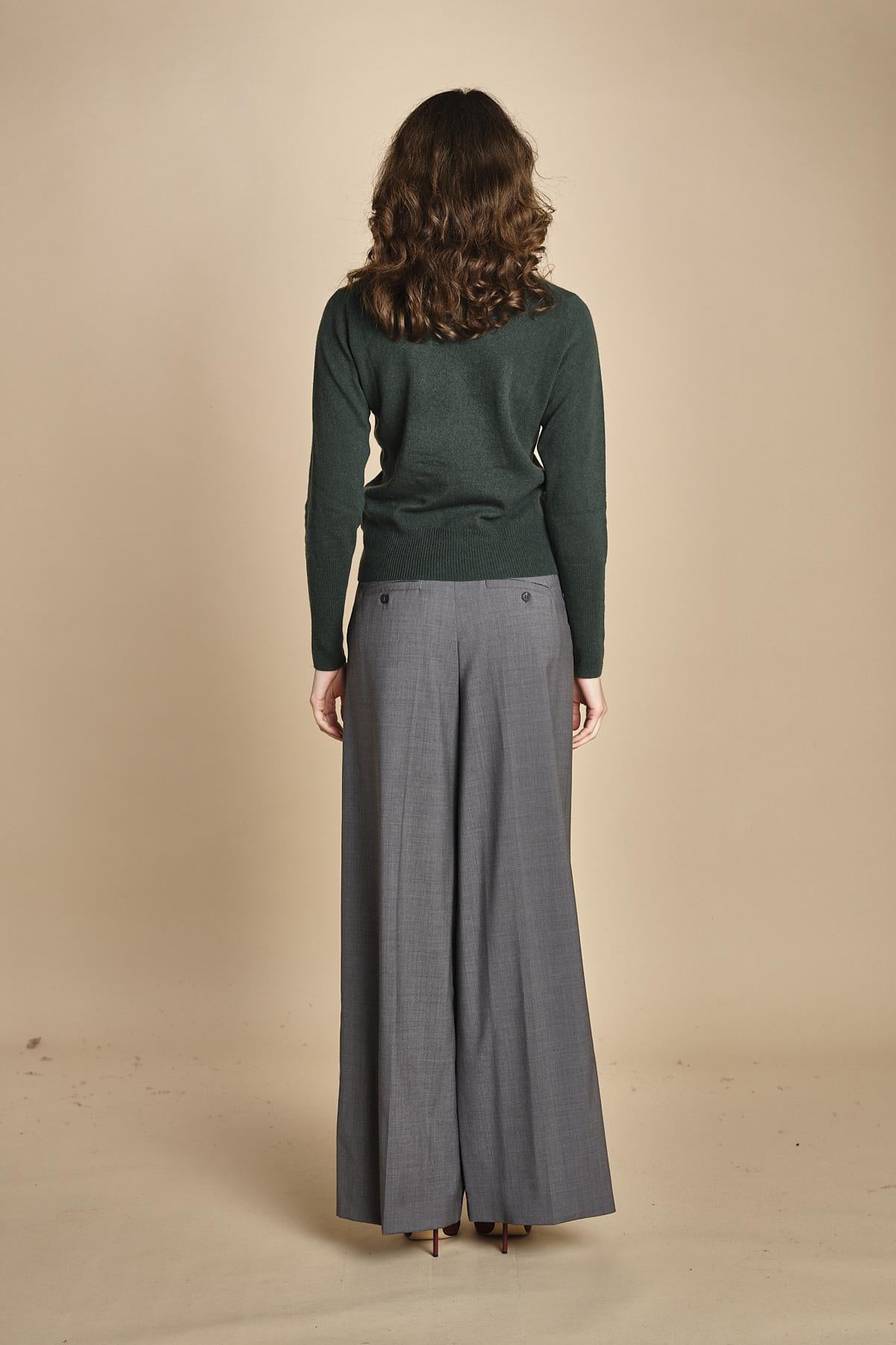 girocollo basic MIL46 25498 VERDE BOTTIGLIA milaura 