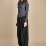 girocollo a costine manica luna in lana merino LAU30 E14038 GRIGIO SCURO milaura 