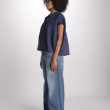 camicia in voille e pizzo con maniche corte GANU 6EVA53-V09890 ENCRE vanessa bruno 
