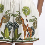 GIRAFFE short  by milaura. BE24865 WHITE MULTI benaras soleil 