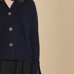 cardigan tre bottoni MIL4A24 25030 BLU milaura 