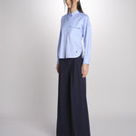 camicia dalla linea sfiancata con pince PESI 2615111041600 002 AZZURRO weekend maxmara 