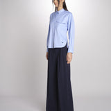 camicia dalla linea sfiancata con pince PESI 2615111041600 002 AZZURRO weekend maxmara 