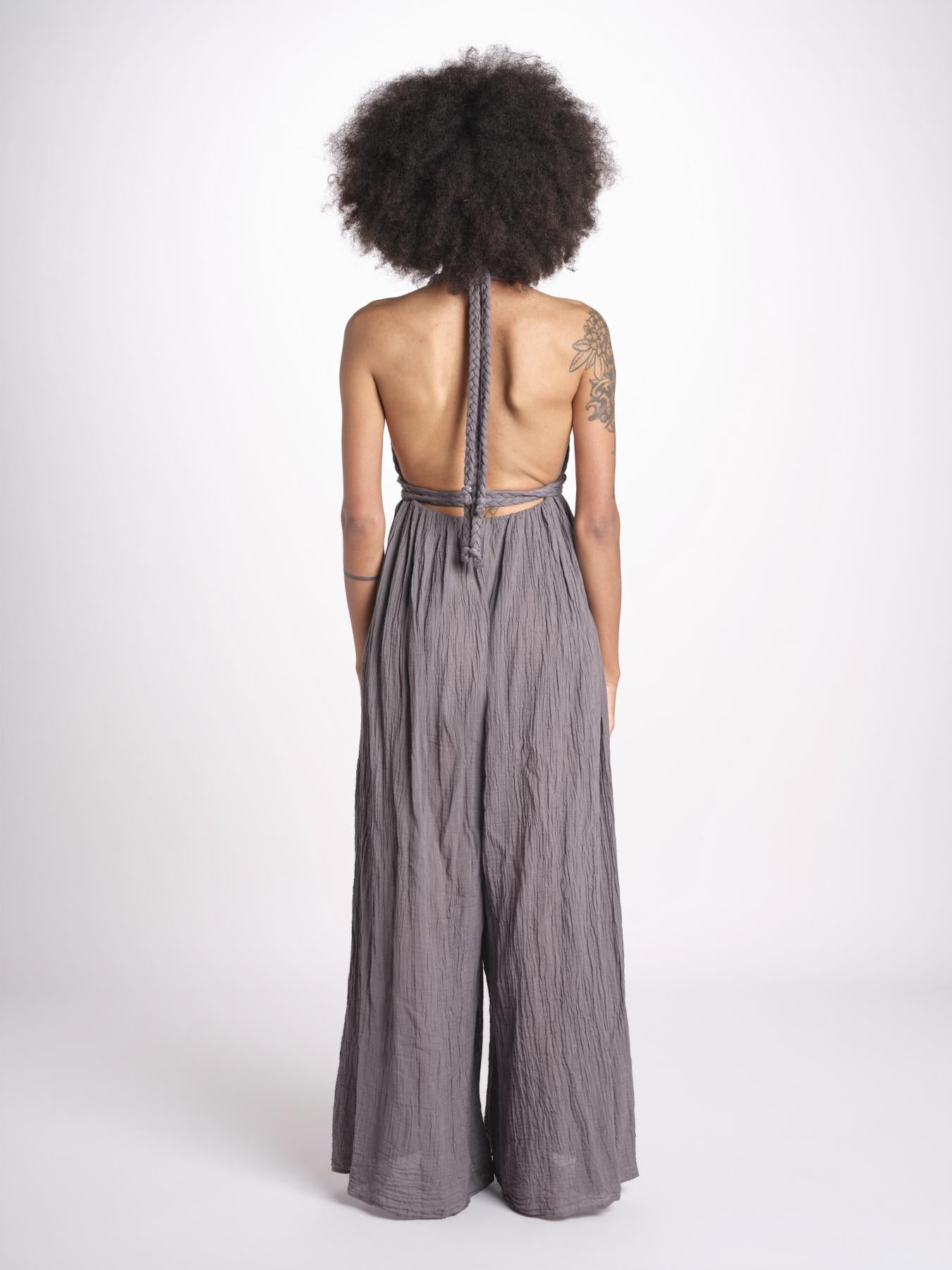 tuta con treccia ESTIA TONE GREY christianzen 